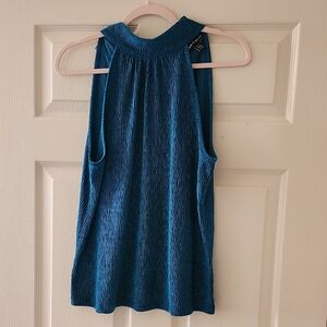 NWOT Cable & Gauge Teal Textured Sleeveless Top